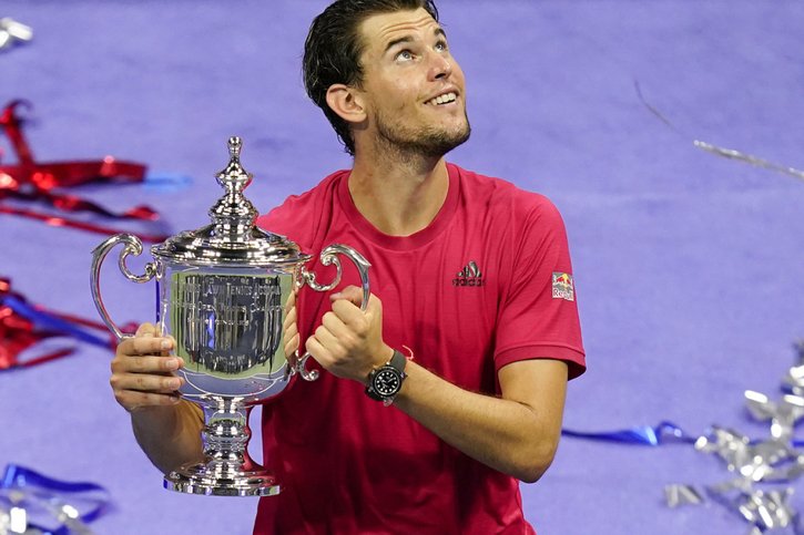 Dominic Thiem a signé le plus grand succès de sa carrière en 2020, lorsqu'il a remporté l'US Open (photo d'archives). © KEYSTONE/AP/SETH WENIG